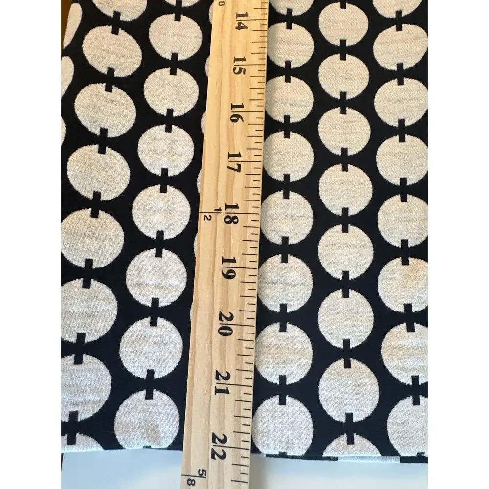 🖤 Tory Burch Retro Mod Geometric Circle Link Pencil Skirt with Branded Buttons